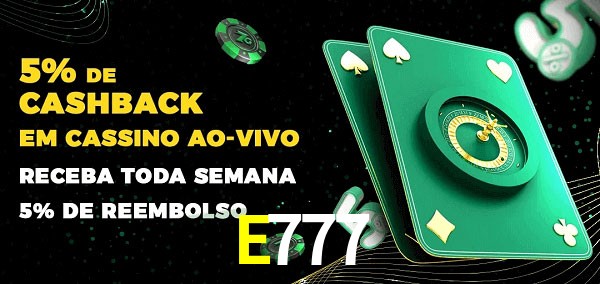 Promoções do cassino ao Vivo E777